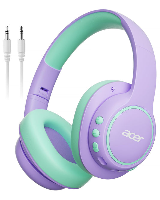 Acer OHR702 Kids Bluetooth Headphones for School with Built-in Mic,Over-Ear