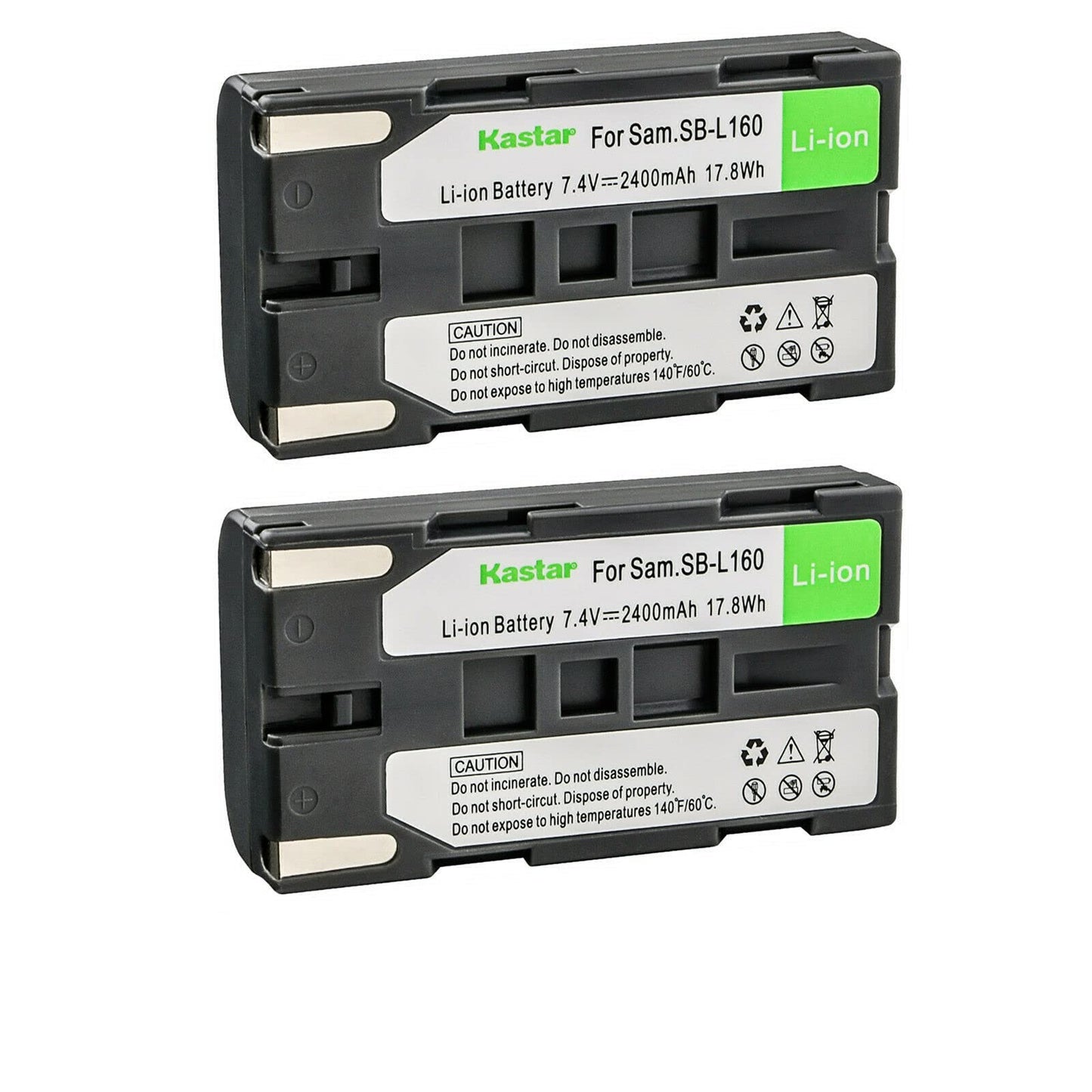 Kastar 2-Pack Battery SB-L160 Replacement for Samsung SC-L520, SC-L530, SC-L550, SC-L600, SC-L610, SC-L630, SC-L650, SC-L700, SC-L710, SC-L750