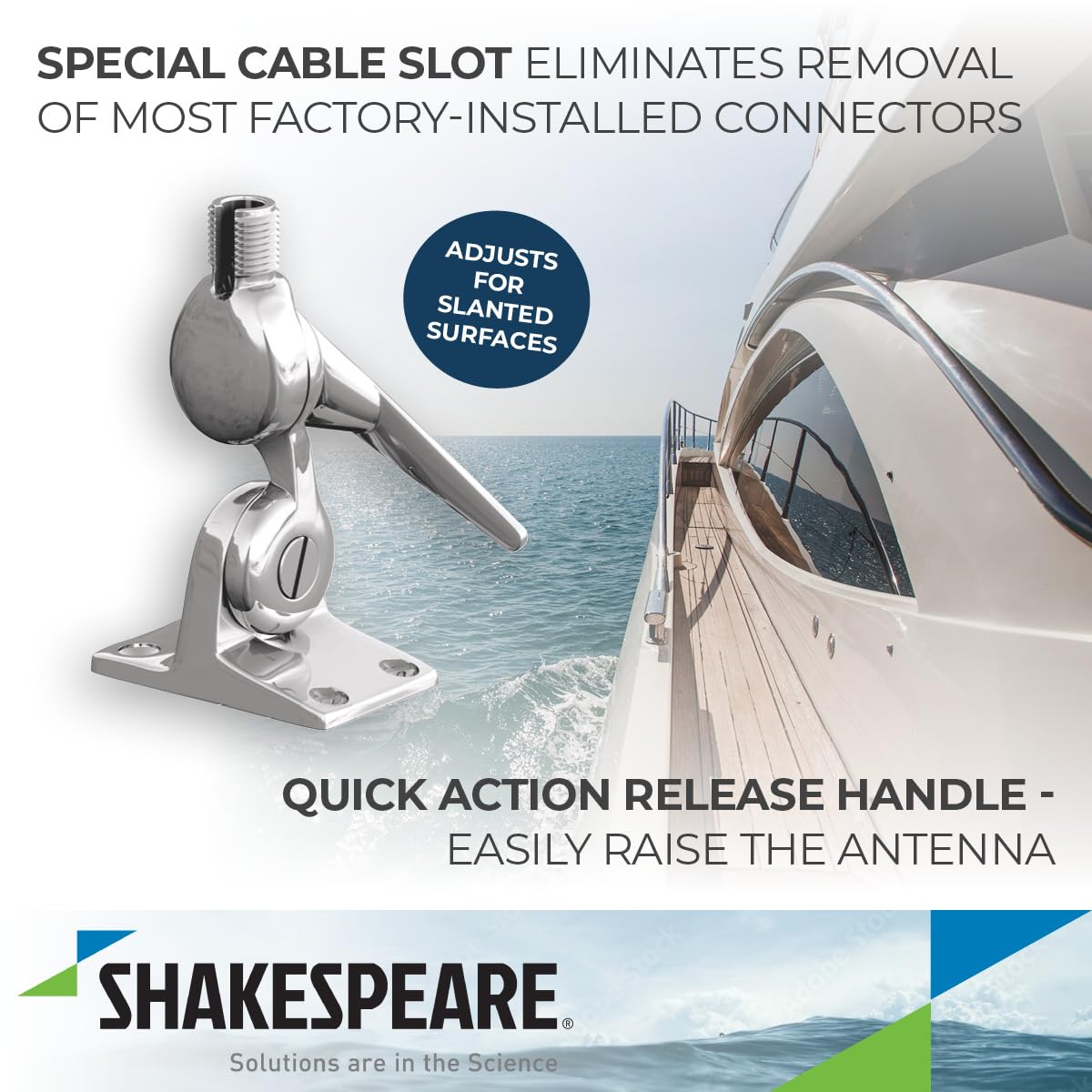 Shakespeare 5187 4-way Stainless Ratchet Mnt