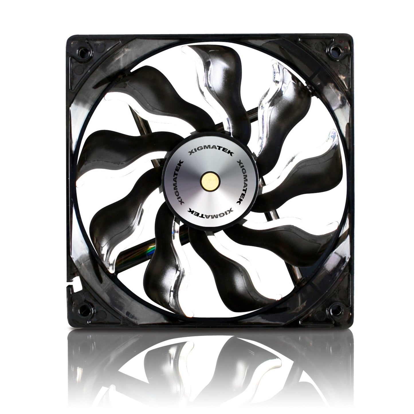 Xigmatek 120mm Black Blade White LED Copper Bushing Axis Cooling Fan XAF-F1254