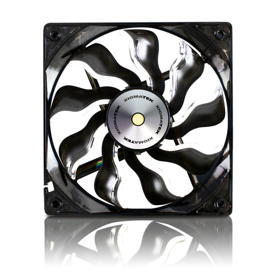Xigmatek 120mm Black Blade White LED Copper Bushing Axis Cooling Fan XAF-F1254