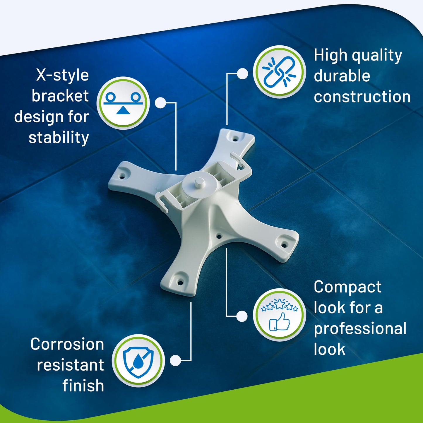 RW RoutersWholesale Aruba Compatible JW047A Network Device Wall/Ceiling Mount Kit (White)