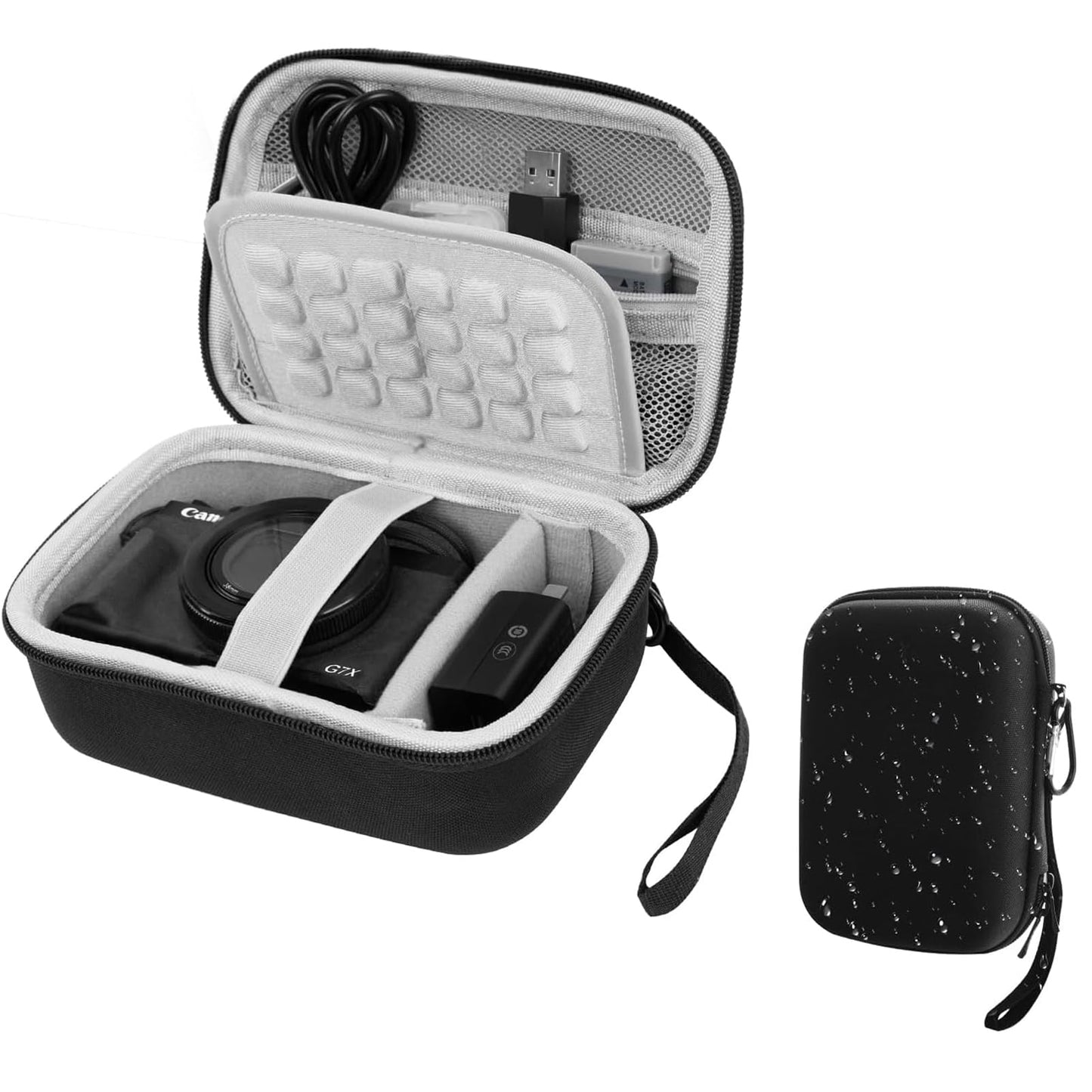 EMART Digital Camera Case, Protective Small Camera Bag for Kodak Pixpro Fz55?Cannon G7 X Mark III(Fits Cameras <6"x4"x1.85") - Lightweight & Durable