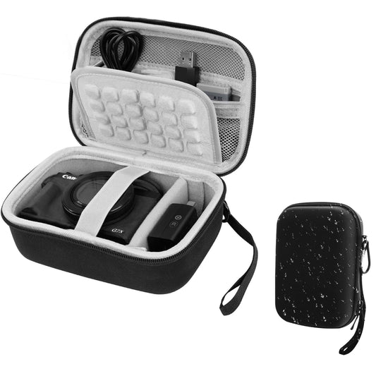 EMART Digital Camera Case, Protective Small Camera Bag for Kodak Pixpro Fz55?Cannon G7 X Mark III(Fits Cameras <6"x4"x1.85") - Lightweight & Durable