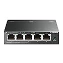 TP-Link TL-SF1005P | 5 Port Fast Ethernet PoE Switch | 4 PoE+ 10/100 Mbps Ports @67W | Desktop | Plug & Play | Sturdy Metal w/ Shielded Ports |