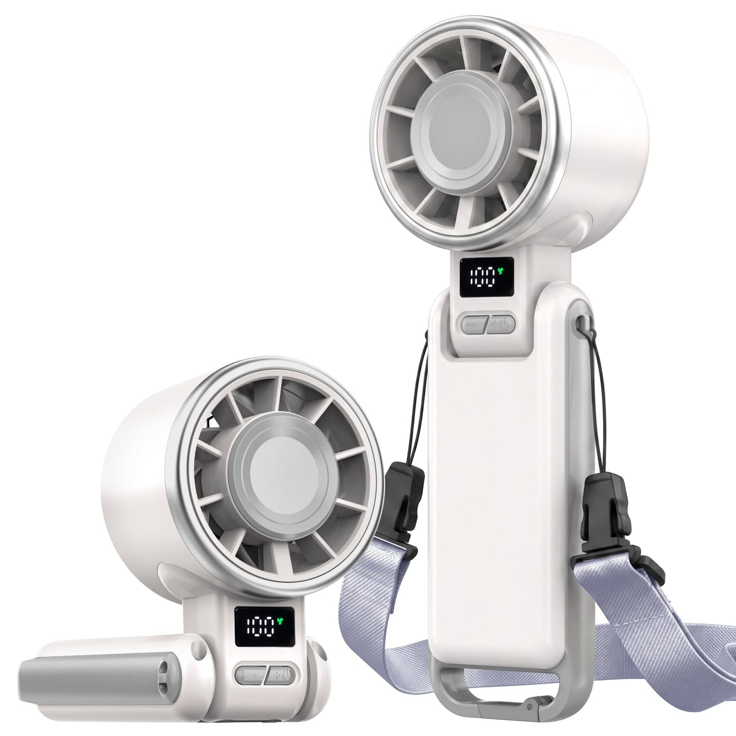 FosPower Mini Foldable Turbo Fan 10400RPM 3600mAh 5-Speed White