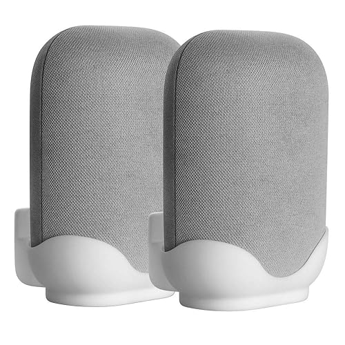 2 Pack Wall Mount Compatible with Google Nest Audio Speaker,Built in Cord Management Easy Install,Stable Stand Google Nest Audio Smart Speaker Holder