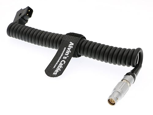 Alvin's Cables RED Komodo-X 1B 6 Pin Female to D-Tap Coiled Power Cable for RED V-Raptor DSMC2 Epic Scarlet Camera, for DJI Ronin 4D
