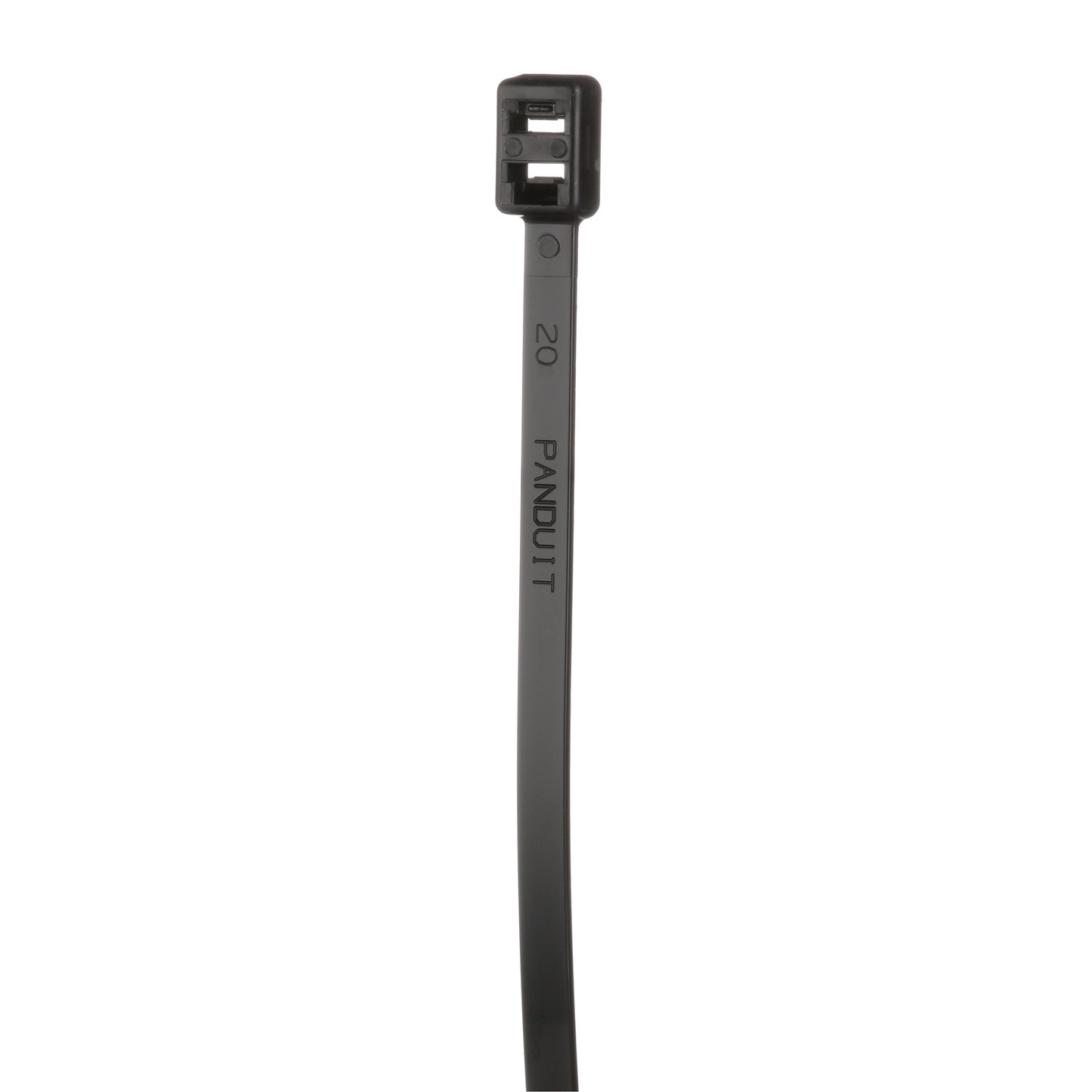 Panduit PLB2S-C0 Double Loop Cable Tie, Standard, Weather Resistant Nylon 6.6, 7.6-Inch Length, Black (100-Pack)