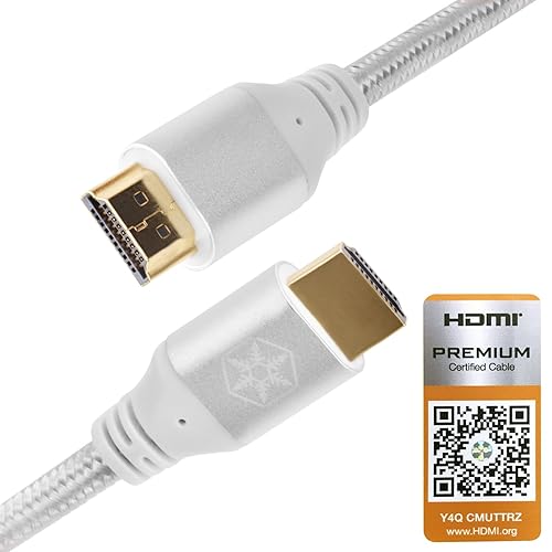 Silverstone HDMI Cable 4k Resolution at 60Hz, with HDMI 2.0b Certification in Silver Color CPH01S-1800