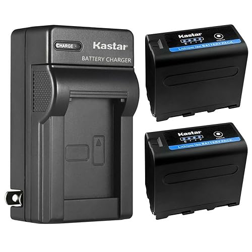 Kastar 2-Pack NP-F970PRO Battery 7.2V 8700mAh and AC Wall Charger Compatible with Son CCD-TRV54 CCD-TRV55 CCD-TRV56 CCD-TRV57 CCD-TRV58 CCD-TRV59