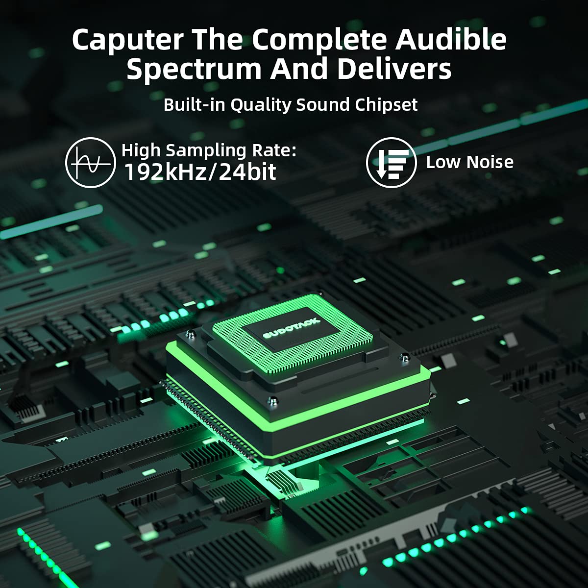 SUDOTACK USB Condenser Podcast Microphone for PC: Studio Microphone Kit with 192KHz/24bit Professional Sound Chipset Cardioid for Recording