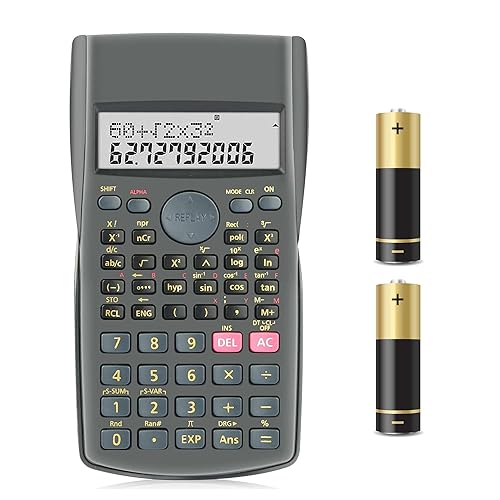 HIHUHEN 2-Line Engineering Scientific Calculator Function Calculator for School and Business (HY-82MS)