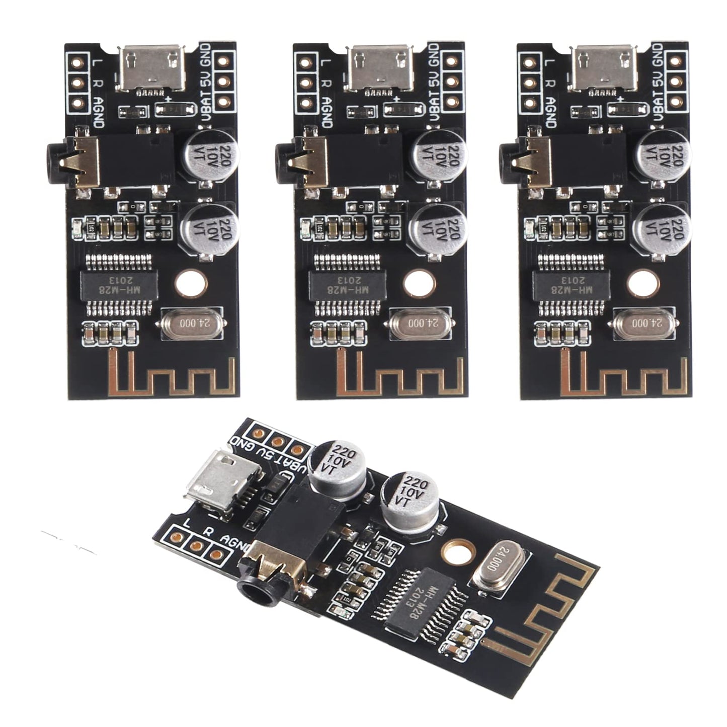 QCCAN MH-M18/M28/M38 MP3 Decoder Board Bluetooth 4.2 5.0 Audio Module MP3 Receiver Board Wireless Stereo Sound Module (M28)