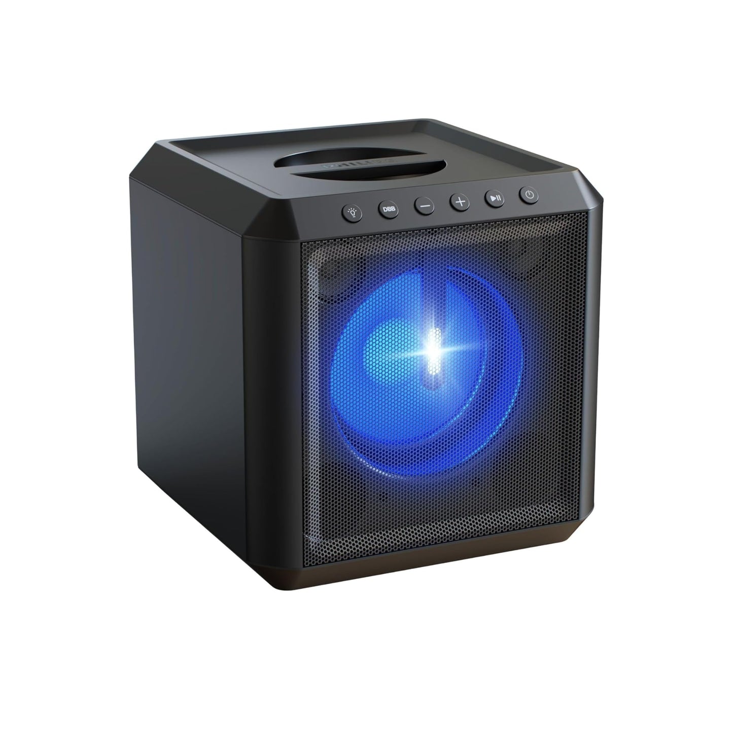 Philips X4207 Bluetooth Party Speaker,100W Wireless Cube Speaker with Powerful Sound and Deep Bass, Supports USB/AUX/TWS, Mic Input and Vibrant Party