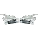 CableWholesale DB15 Monitor Cable, 28 AWG Single Shielded Cord, 15 Pin Male to Male DB15 Male Connector, VGA M/M Cable, Beige, 10 Feet