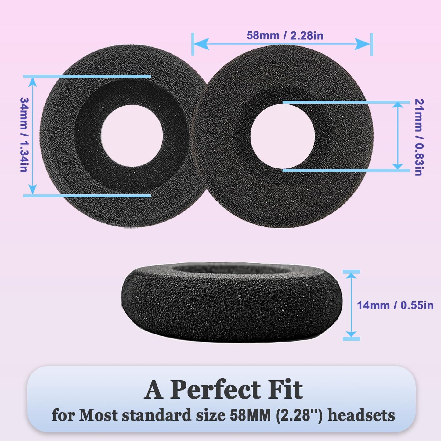 Ear Cushions for Plantronics Headset Replacement Earpads Foam Ear Pad Covers for Plantronics Blackwire C320 3320 3210 3220 HW251N HW261N HW510 HW520