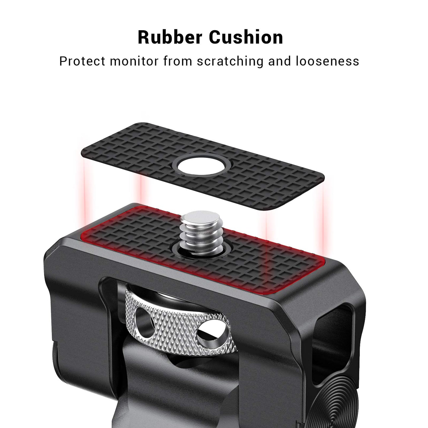 SmallRig Field Monitor Mount Holder with Cold Shoe and 1/4" Inch Screw for 5 Inch and 7 Inch Monitor, with 360 Degree Swivel and 140 Degree Tilt