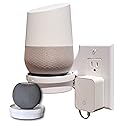 Mount Genie Smart Home Outlet Shelf: Hidden Cord Storage and Extra Custom Short Cords Great for Google Home, Nest, Security Cameras, Smart Speakers