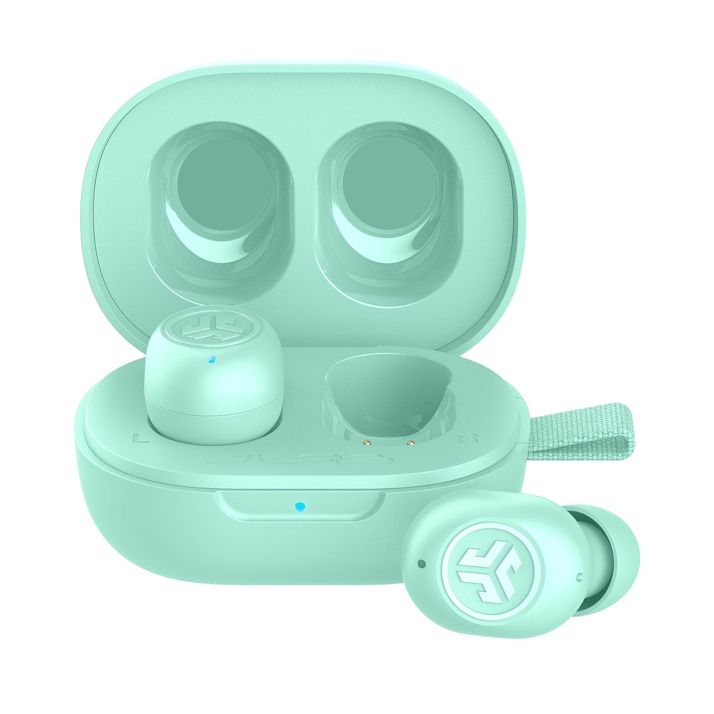 JLab JBuds Mini True Wireless Bluetooth Earbuds + Charging Case, Mint, IP55 Sweat and Dust Proof, Bluetooth Multipoint, Be Aware Audio, 3 EQ Sound