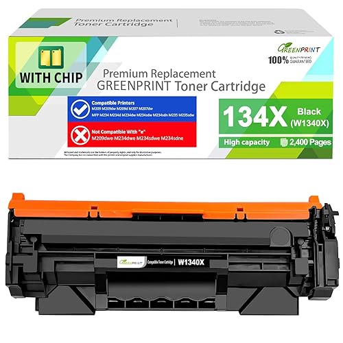 [with CHIP] 134X W1340X ( 134A W1340A ) Compatible Toner Cartridge Black High Yield 2400 Pages for H P M207dw M209 M209d M209dw MFP M234 M234dw