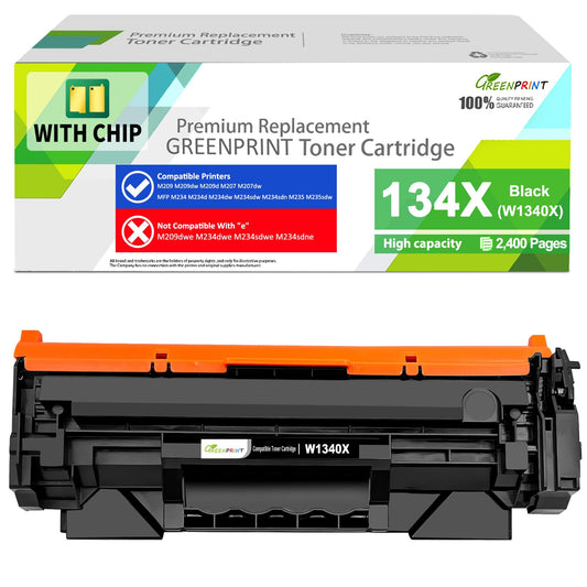 [with CHIP] 134X W1340X ( 134A W1340A ) Compatible Toner Cartridge Black High Yield 2400 Pages for H P M207dw M209 M209d M209dw MFP M234 M234dw