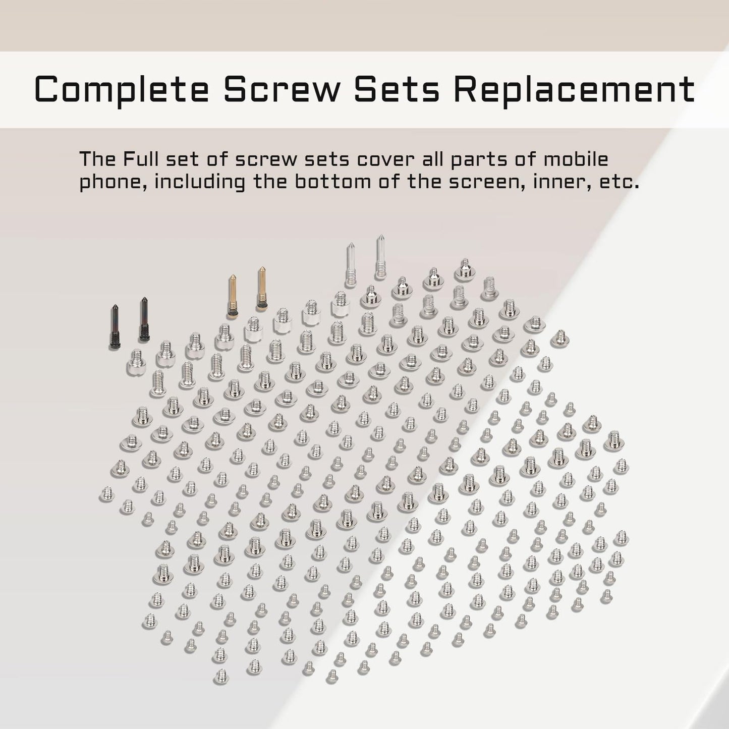 Risidamoy for iPhone 11 PRO MAX Complete Full Screws Set Replacement 11PROMAX with 5-Point Pentalobe Screws Repair with 4 Screwdrivers for A2161 A2220