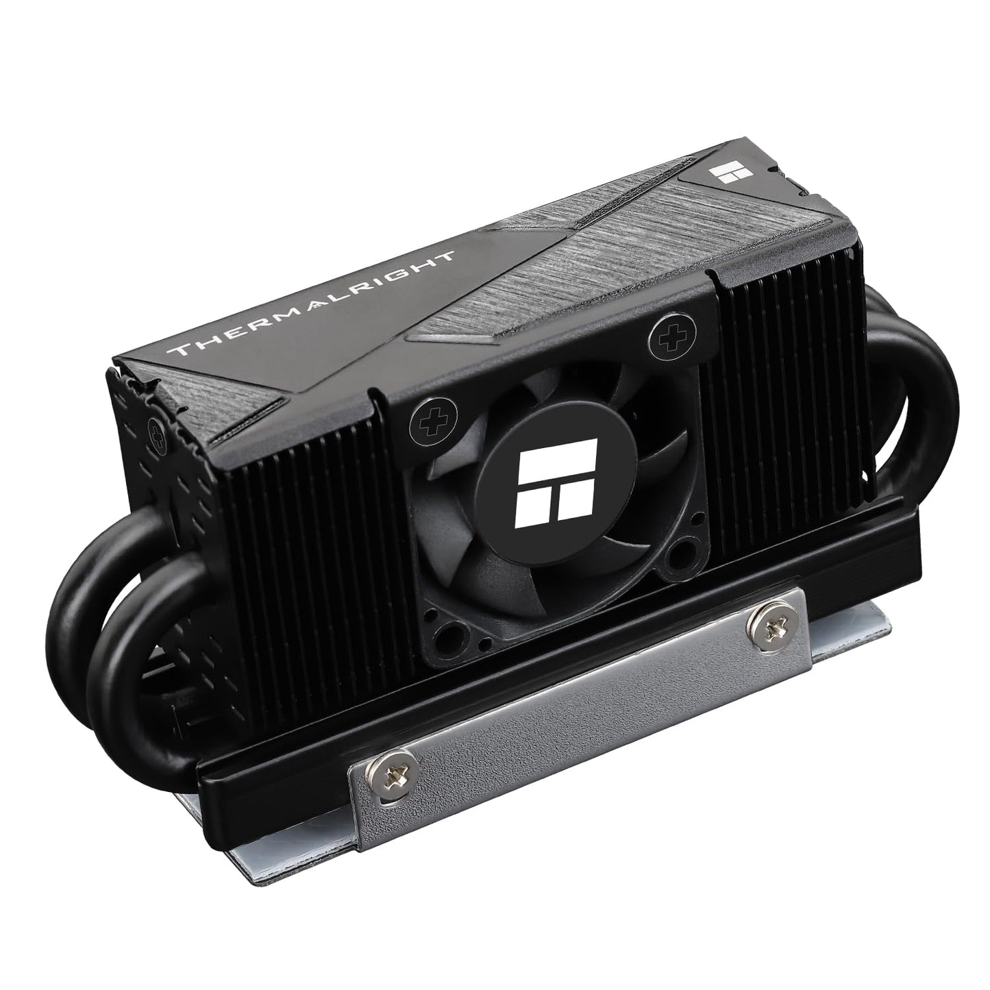 Thermalright HR10 2280 PRO Black SSD Heatsink Cooling,Double-Sided Heat Sink, with Small and High Speed PWM Fan,Thermal Silicone Pad for 2280 SSD PC