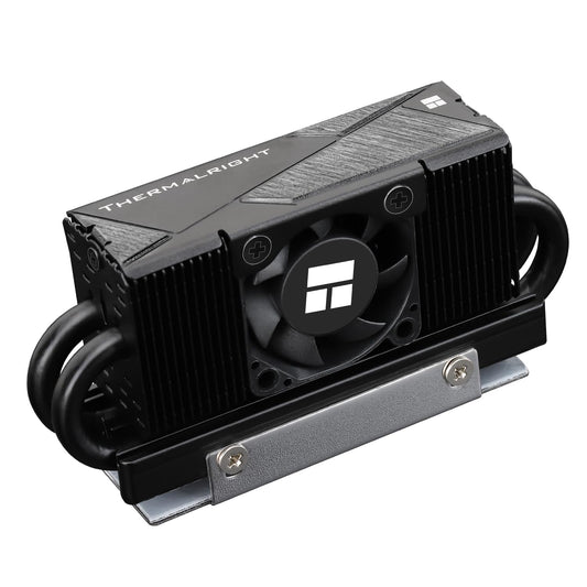 Thermalright HR10 2280 PRO Black SSD Heatsink Cooling,Double-Sided Heat Sink, with Small and High Speed PWM Fan,Thermal Silicone Pad for 2280 SSD PC