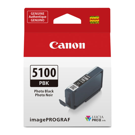Canon PFI-5100 Genuine Photo Black Ink Tank, Compatible with ImagePROGRAF PRO-310 Printers