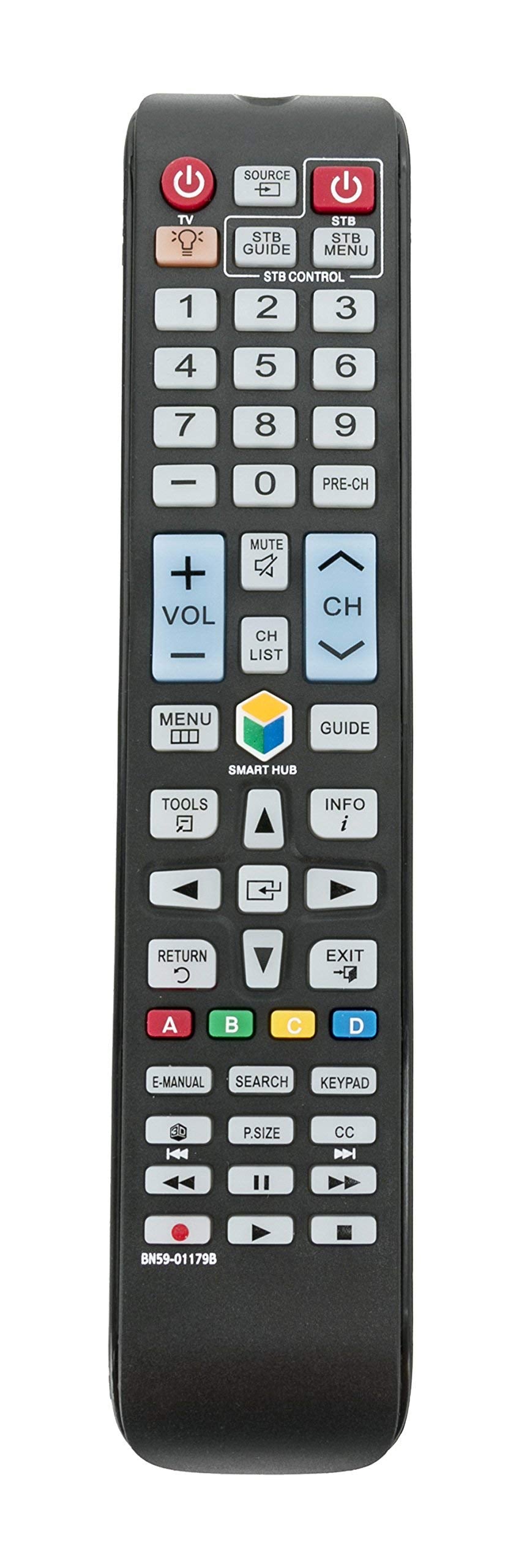 New BN59-01179B Replace Remote fit for Samsung Smart LED 3D TV UN46H7150AF UN48H8000AF UN50HU8500F UN55HU8500F UN60H7100AFXZA UN60H7150AF UN65HU8500F