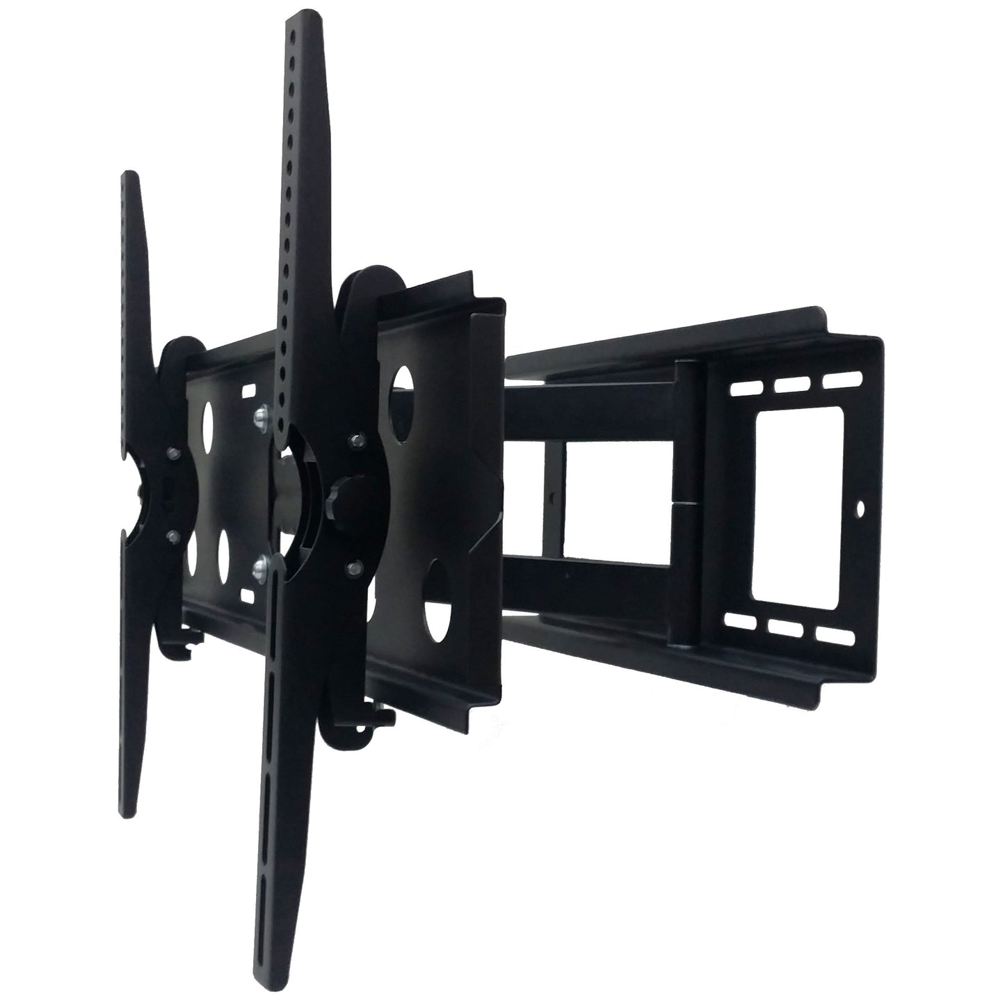 2xhome - New TV Wall Mount Bracket (Single Arm) & Single Shelf Package - Secure Cantilever LED LCD Plasma Smart 3D WiFi Flat Panel Screen Monitor