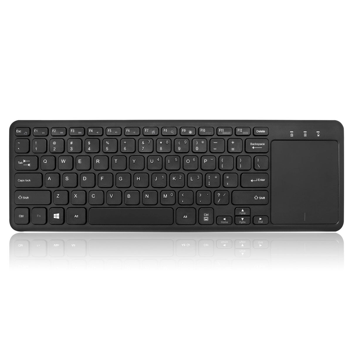 Adesso WKB-4050UB Wireless Keyboard with Built-in Touchpad, 24GHz RF Technology, Ultra-Slim Scissor Switch Keys, 30ft Range, USB Wireless Receiver