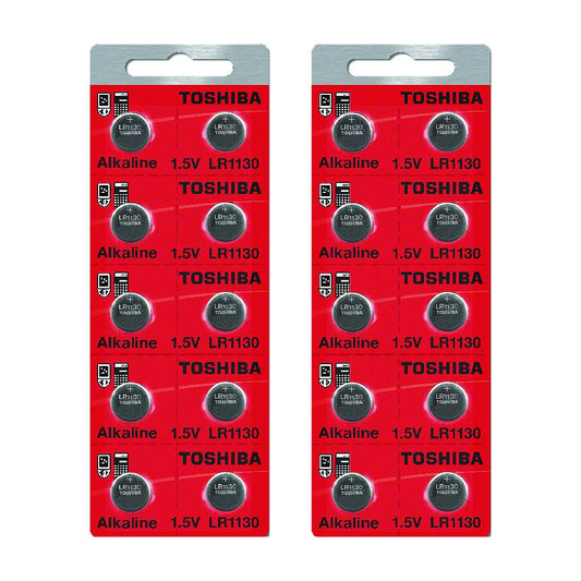 Toshiba LR1130 189 Battery 1.5V Alkaline (20 Batteries)