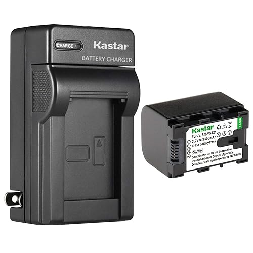 Kastar 1-Pack Battery and AC Wall Charger Replacement for JVC AA-VG1U AA-VG1US AA-VG1USM GZ-E10 GZ-E100 GZ-E180 GZ-E200 GZ-E200AU GZ-E200BU GZ-E200RU