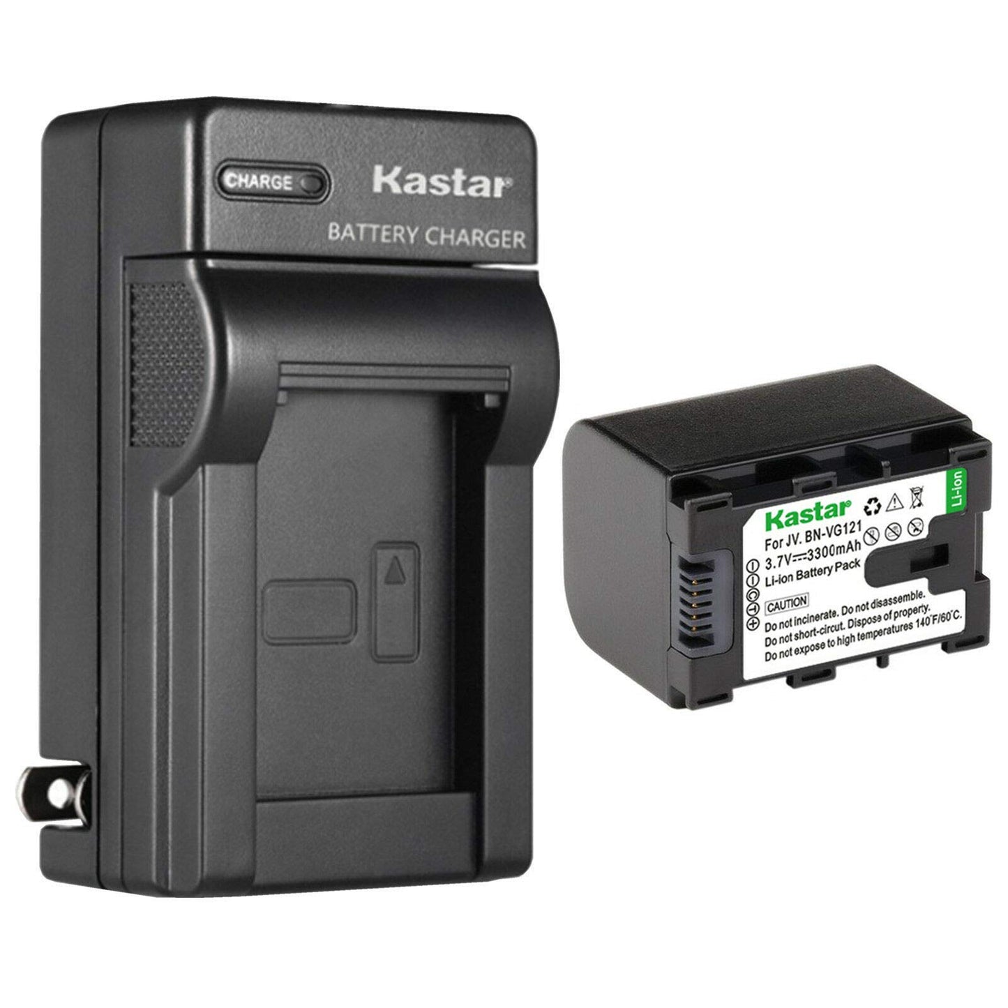 Kastar 1-Pack Battery and AC Wall Charger Replacement for JVC AA-VG1U AA-VG1US AA-VG1USM GZ-E10 GZ-E100 GZ-E180 GZ-E200 GZ-E200AU GZ-E200BU GZ-E200RU