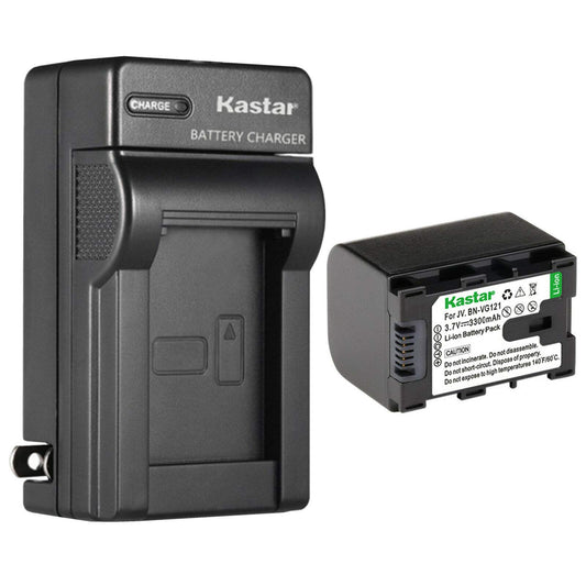 Kastar 1-Pack Battery and AC Wall Charger Replacement for JVC AA-VG1U AA-VG1US AA-VG1USM GZ-E10 GZ-E100 GZ-E180 GZ-E200 GZ-E200AU GZ-E200BU GZ-E200RU