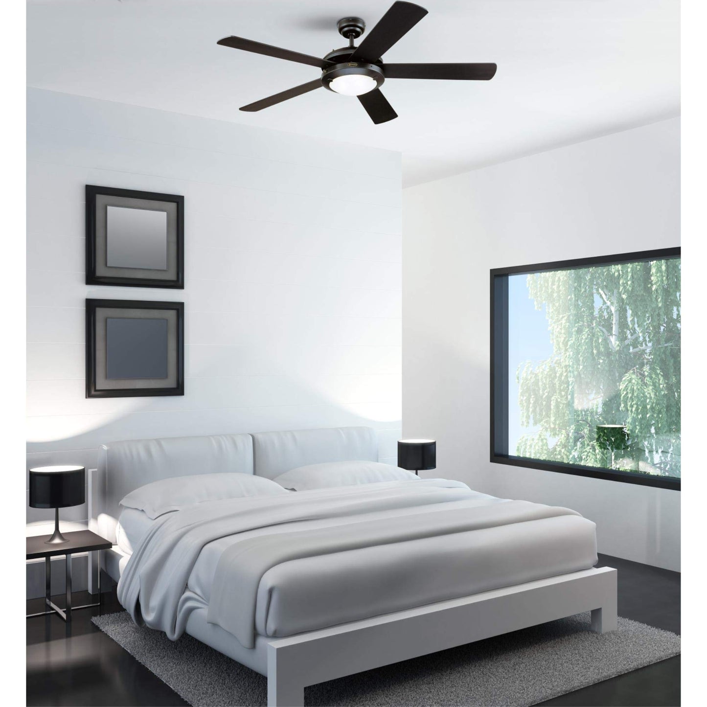Westinghouse 7224200 Comet LED Ceiling Fan with Light, 52-Inch, Matte Black