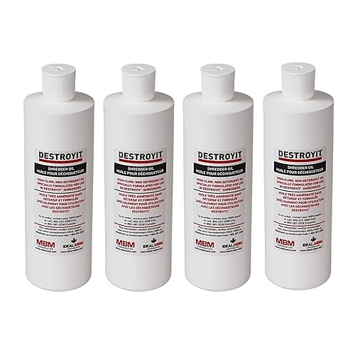 MBM Destroyit Paper Shredder Oil (4 x 1 Pint) - CED214