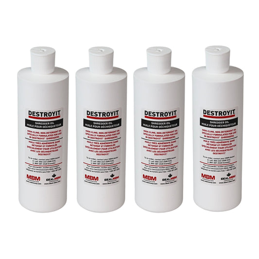 MBM Destroyit Paper Shredder Oil (4 x 1 Pint) - CED214