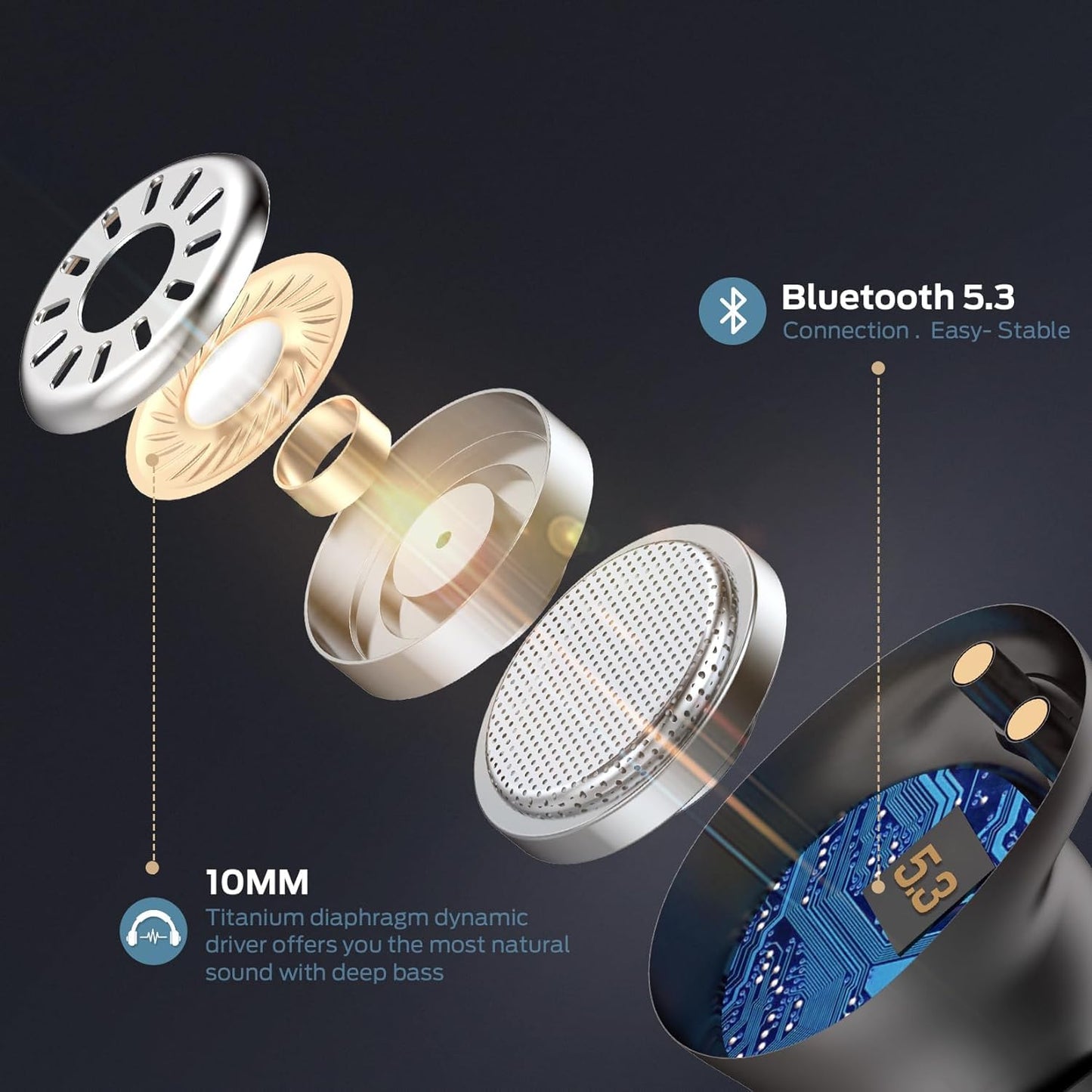 Monster Achieve 300 AirLinksWireless Earbuds, Bluetooth 5.3 in-Ear Stereo Headphones, Built-in Mic for Crystal Clear Call, 32H Playtime, Type-C…