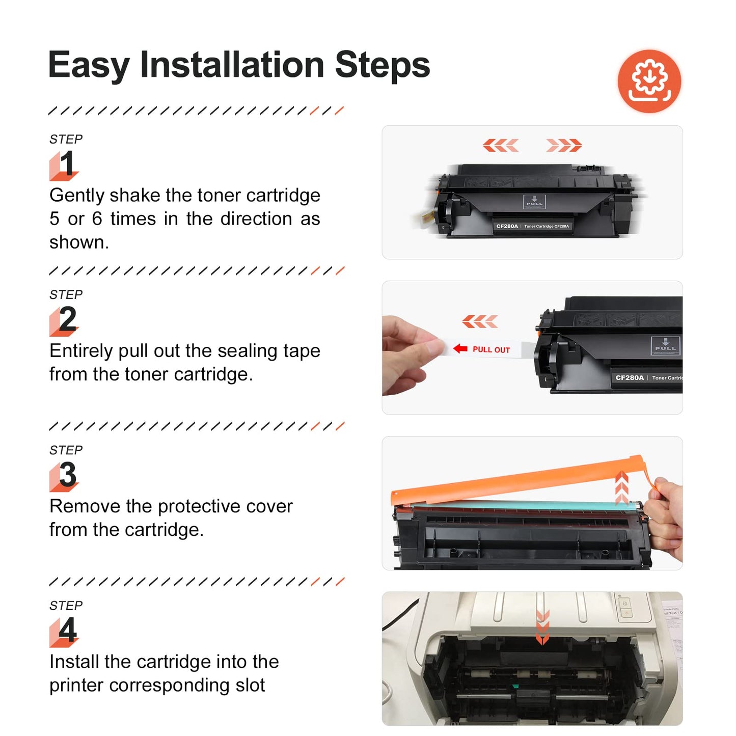 v4ink 3PK Compatible CF280A CRG119 Toner Cartridge Replacement for HP 80A CF280A Toner Cartridge Black Ink for HP Pro 400 M401N M401DN M401DNE M401DW