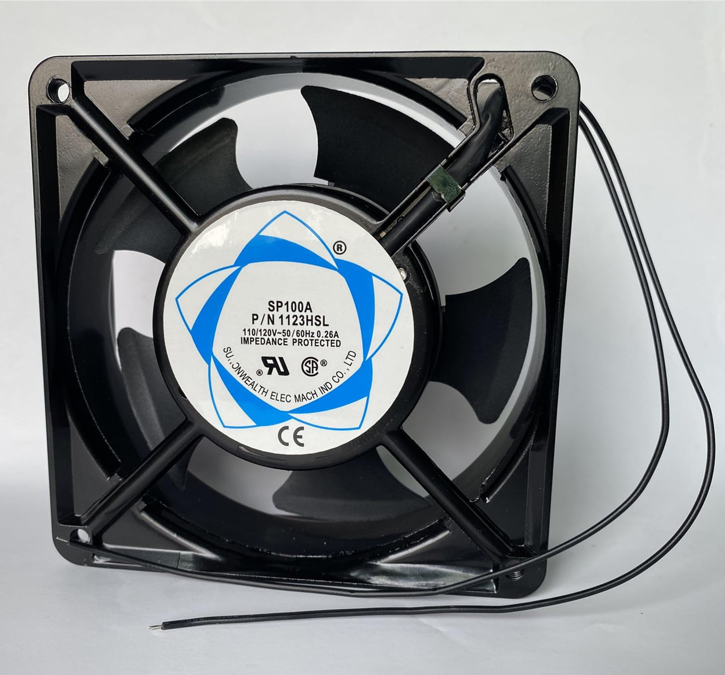 New SP100A AC AXIAL Fan from ?CA, Ontario Warehouse Distribution? SP100A P/N 1123HSL 110/120V 0.26A 12CM 12038 2-Wire Cooling Fan