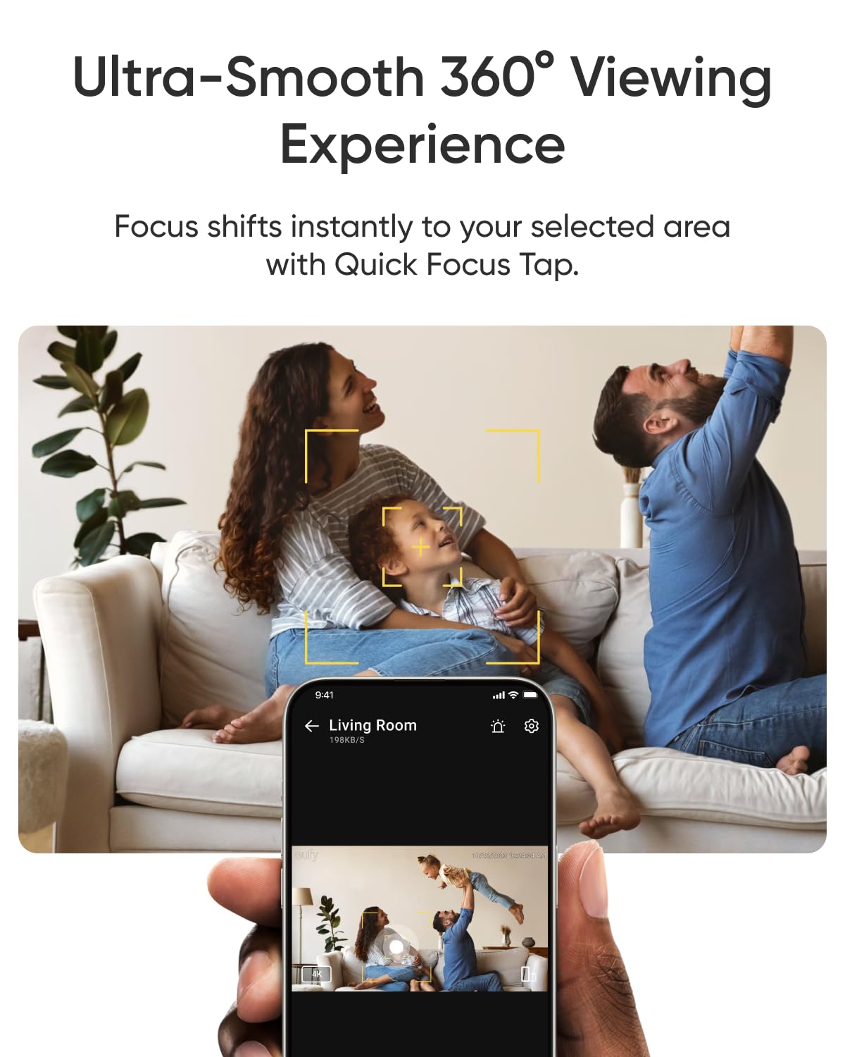 eufy Indoor Cam E30, Latest Generation, 4K UHD Security Camera, Pet/Dog/Baby Camera with Phone app, Color Night Vision, Human/Pet Auto Tracking, 360