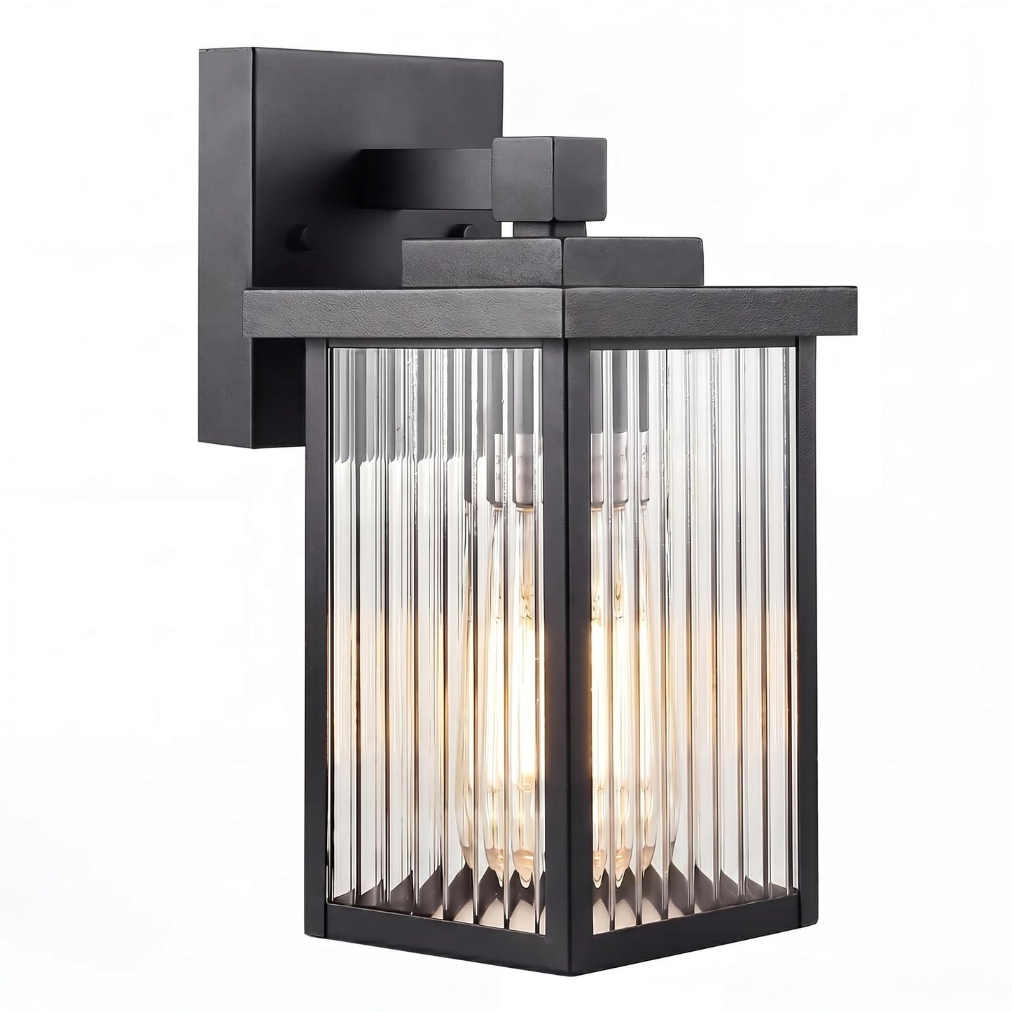 hameso Matte Black Porch Light, Waterproof Outdoor Wall Light
