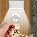 shakeball, Keyhole Light Lamp PIR Infrared Wireless Auto Sensor Motion Detector Door Keyhole with 4 LED Light Lamp Stick-on Anywhere Tap Lights LED