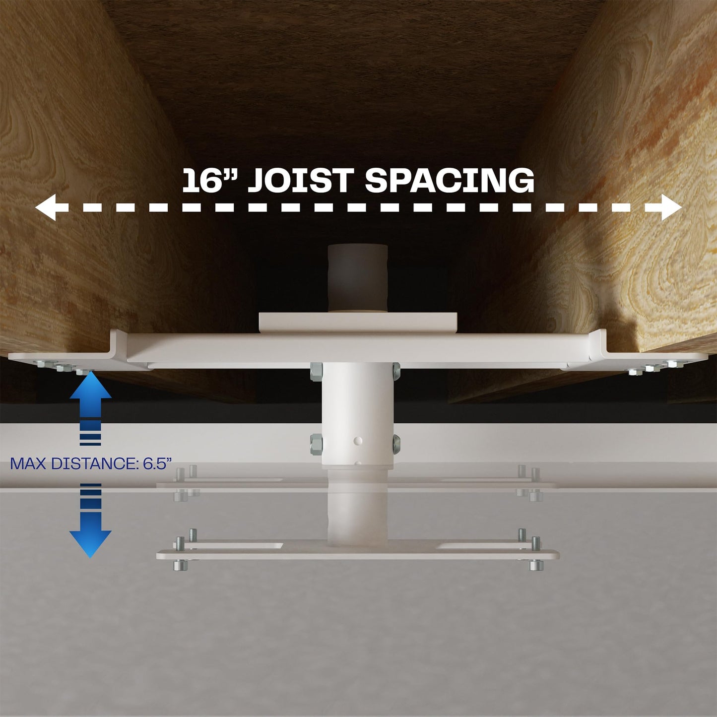 VIVO Drop Ceiling Mount Designed for MOUNT-E-FD55W and MOUNT-E-FD70W Electric Ceiling TV Mounts, Holds Screens up to 77 lbs, 4 Height Settings