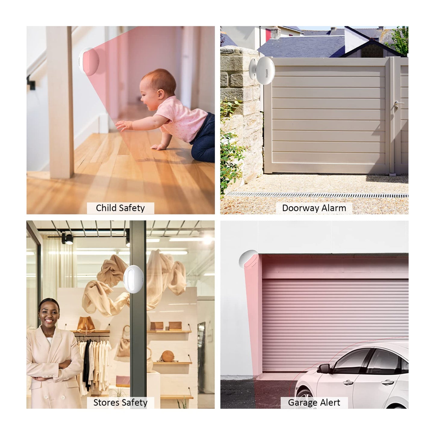Wireless Motion Sensor Door Chime: Business Entry Doorbell Indoor Motion Detector Buzzer (500Ft Range, 32 Tunes, 5 Level Volume) Store Entrance Alert