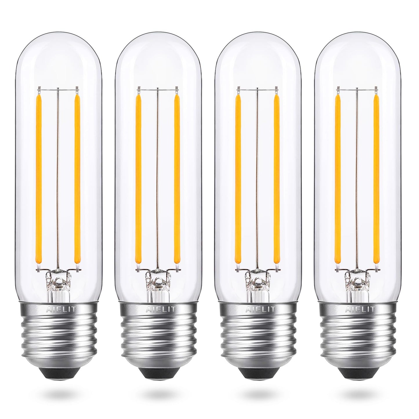 AIELIT Vintage T10/T30 LED Bulb 25 Watt Equivalent, Warm White 2700K, 200 Lumens, E26 Base, 2W Dimmable Led Tubular Bulbs, Classic Filament Edison