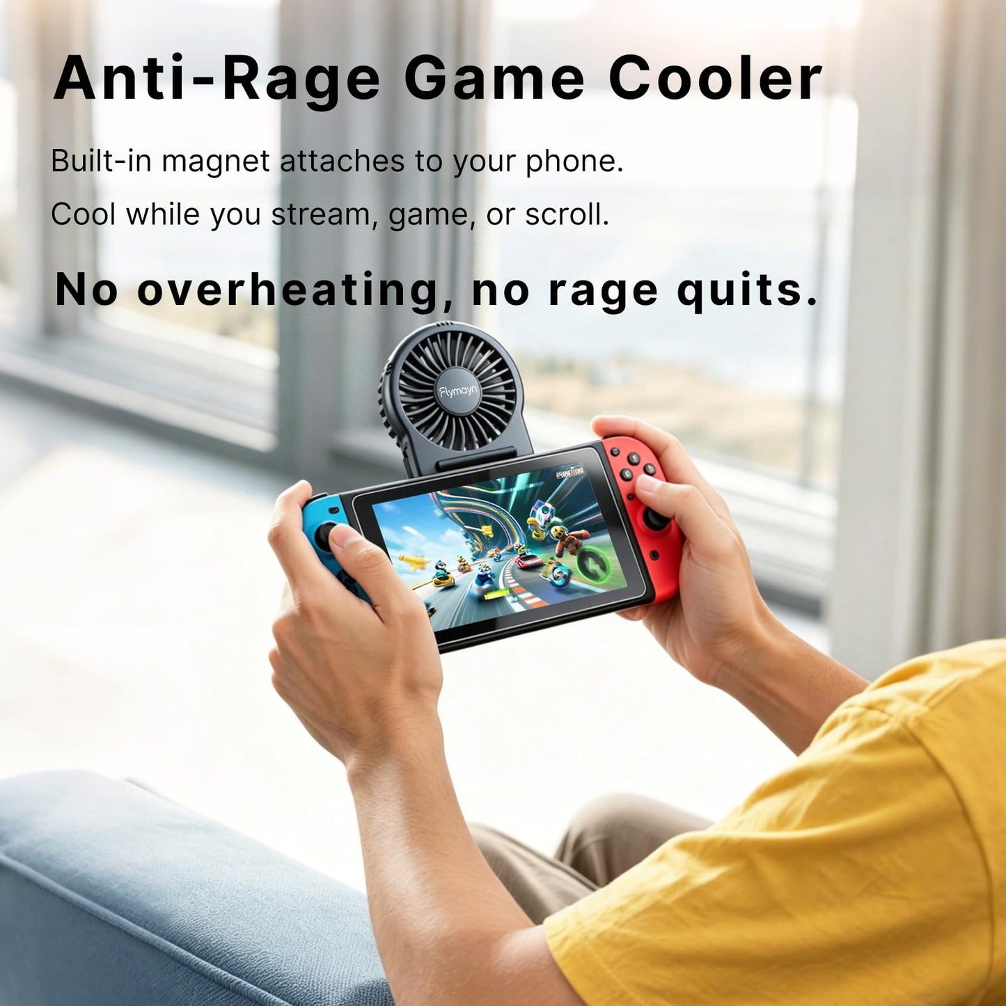 FoldMag Portable Rechargeable Mini Fan, HandHeld Personal Travel Fan, 5-Speed Magnetic Foldable 180° Neck Fan, Desk & Tabletop Fan, Digital Display